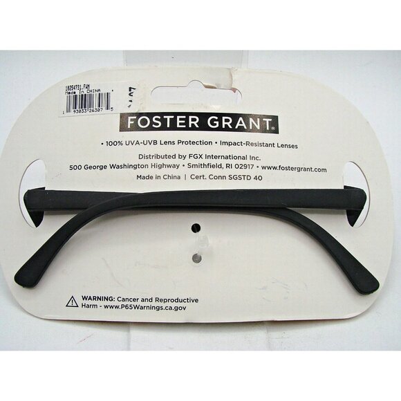 Foster Grant Cat Eye Girl Kid Sunglasses UVA-UVB Protection Black Framed Plastic - Picture 2 of 6